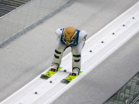 OLYMPICS - Winter Olympic Games, Olympische Spiele, Olympia, OS Milano Cortina 2026 PREDAZZO,ITALY,14.FEB.26 - OLYMPICS, Ski jumping, Skispringen, Ski, nordisch - Winter Olympic Games Milano Cortina 2026, large hill, women, training. Image shows Meghann Wadsak (AUT).  GEPAxpictures xOliverxLerch
