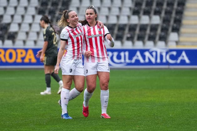 Google Pixel Frauen-Bundesliga: SC Freiburg vs. 1. FC Union Berlin, 14.02.2026 Torjubel zum 1:1 durch Svenja Fölmli (SC Freiburg, 9) Google Pixel Frauen-Bundesliga: SC Freiburg vs. 1. FC Union Berlin, Dreisamstadion, 14.02.2026 DFB DFL REGULATIONS PROHIBIT ANY USE OF PHOTOGRAPHS AS IMAGE SEQUENCES AND OR QUASI-VIDEO. Copyright: xBEAUTIFULxSPORTS Boscox