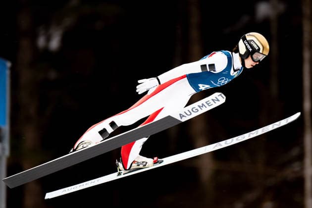 OLYMPICS - Winter Olympic Games, Olympische Spiele, Olympia, OS Milano Cortina 2026 PREDAZZO,ITALY,14.FEB.26 - OLYMPICS, Ski jumping, Skispringen, Ski, nordisch - Winter Olympic Games Milano Cortina 2026, large hill, women, training. Image shows Lisa Eder (AUT).  GEPAxpictures xOliverxLerch