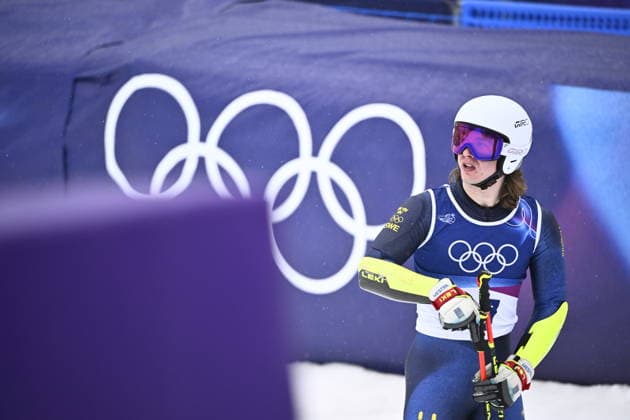 BORMIO, ITALIEN 20260214 Sveriges Fabian Ax Swartz under andra aket i herrarnas storslalom pa Stelvio Ski Center i Bormio, Italien. *** Bilden ingar i SPORTPAKET. För övriga BETALBILD *** BORMIO ITALIEN x10080x *** BORMIO, ITALY 20260214 Swedens Fabian Ax Swartz during the second run of the mens giant slalom at Stelvio Ski Center in Bormio, Italy Picture in SPORTPAKET For other PAYPICTURE BORMIO ITALY x10080x  Copyright: xFredrikxSandberg TTx OS 2026 ALPINT STORSLALOM HERRAR