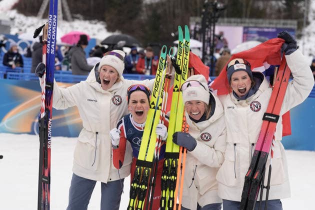Winter Olympics in Milan Cortina 2026 Val di Fiemme, Italy 20260214. Norway and Heidi Weng win gold in the women s 4x7.5 km relay in Lago de Tesero during the Winter Olympics in Milano Cortina 2026. Photo: Terje Pedersen NTB Val di Fiemme Italy EDITORIAL USE ONLY. RESTRICTED USE FOR BETTING COMPANIES Ref:_SPOeK_ciGsDiaM.jpg *** Winter Olympics in Milan Cortina 2026 Val di Fiemme, Italy 20260214 Norway and Heidi Weng win gold in the women s 4x7 5 km relay in Lago de Tesero during the Winter Olympics in Milano Cortina 2026 Photo Terje Pedersen NTB Val di Fiemme Italy EDITORIAL USE ONLY RESTRICTED USE FOR BETTING COMPANIES  Copyright: xTerjexPedersenx xNTBx
