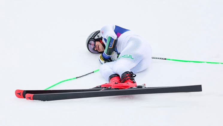 OLYMPICS - Winter Olympic Games, Olympische Spiele, Olympia, OS Milano Cortina 2026 BORMIO,ITALY,14.FEB.26 - OLYMPICS, ALPINE SKIING - Winter Olympic Games Milano Cortina 2026, giant slalom, men. Image shows the rejoicing of Lucas Pinheiro Braathen (BRA).  GEPAxpictures xHaraldxSteiner