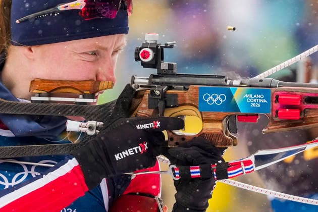 Winter Olympics in Milan Cortina 2026 Anterselva, Italy 20260214. Maren Hjelmeset Kirkeeide during the deposit before the women s 7.5 km sprint in biathlon during the Winter Olympics in Milan Cortina 2026. Photo: Heiko Junge NTB Anterselva Italy EDITORIAL USE ONLY. RESTRICTED USE FOR BETTING COMPANIES Ref:_SPOsk918p8I-2w.jpg *** Winter Olympics in Milan Cortina 2026 Anterselva, Italy 20260214 Maren Hjelmeset Kirkeeide during the deposit before the women s 7 5 km sprint in biathlon during the Winter Olympics in Milan Cortina 2026 Photo Heiko Junge NTB Anterselva Italy EDITORIAL USE ONLY RESTRICTED USE FOR BETTING COMPANIES  Copyright: xHeikoxJungex xNTBx