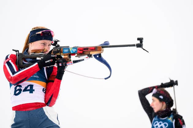 260214 Maren Kirkeeide of Norway during zeroing in women s biathlon 7,5 km sprint during day 8 of the 2026 Winter Olympics on February 14, 2026 in Anterselva. Photo: Mathias Bergeld BILDBYRAN kod MB MB1327 skidskytte biathlon skiskyting Olympic Games, Olympische Spiele, Olympia, OS olympics winter olympics os ol olympiska spel vinter-os olympiske leker milano cortina 2026 milan cortina 2026 milano cortina 2026 olympic games milano cortina 2026 winter olympic games milano cortina-os milano cortina-ol vinter-ol 8 bbeng sprint dam kvinner women Norway norge *** 260214 Maren Kirkeeide of Norway during zeroing in women s biathlon 7,5 km sprint during day 8 of the 2026 Winter Olympics on February 14, 2026 in Anterselva Photo Mathias Bergeld BILDBYRAN code MB MB1327 biathlon biathlon olympic games olympics olympics winter olympics os ol olympiska spel vinter os olympiske leker milano cortina 2026 milan cortina 2026 milano cortina 2026 olympic games milano cortina 2026 winter olympic games milano cortina os milano cortina ol vinter ol 8 bbeng sprint dam kvinner women Norway norge  Copyright: MATHIASxBERGELD BB260214MB010