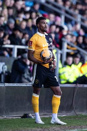 14th February 2026; Pirelli Stadium, Burton, West Staffordshire, England; FA Cup Football, Burton Albion versus West Ham United; Kyran Lofthouse of Burton Albion prepares to take a throw-in  GodfreyxPitt Content restricted for UK based newspaper
