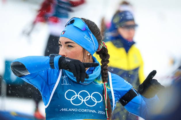 Antholz, Italien 14. Februar 2026: Biathlon Sprint Frauen 7,5 km - Olympia 2026 Im Bild: Dorothea Wierer (ITA) Anterselva Biathlon Arena *** Antholz, Italy February 14, 2026 Biathlon Sprint Women 7.5 km Olympia 2026 In the picture Dorothea Wierer ITA Anterselva Biathlon Arena Copyright: xFotostandx xHettichx