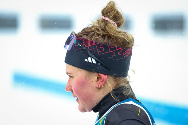 Antholz, Italien 14. Februar 2026: Biathlon Sprint Frauen 7,5 km - Olympia 2026 Im Bild: Selina Grotian (GER) Anterselva Biathlon Arena *** Antholz, Italy February 14, 2026 Biathlon Sprint Women 7.5 km Olympic Games 2026 Pictured Selina Grotian GER Anterselva Biathlon Arena Copyright: xFotostandx xHettichx