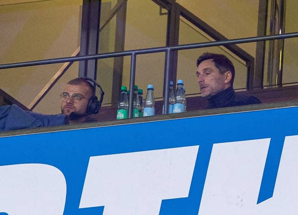 Fussball, Herren, Saison 2025 2026, 2. Bundesliga (22. Spieltag), Hertha BSC - Hannover 96, der gesperrte Trainer Stefan Leitl (Hertha BSC) auf der Tribüne, 14.02. 2026,