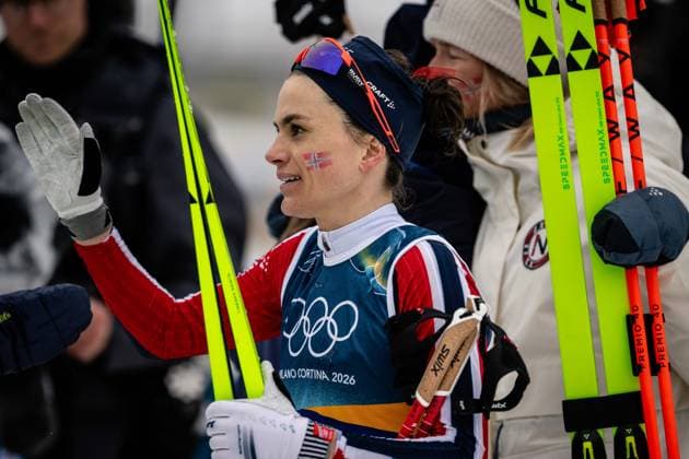 Celebration Team Norway competes in the Womens 4 x 7.5 km Relay cross-country skiing event at the Olympic Winter games, Winterspiele,Spiele, Summer games Milano Cortina 2026 at the Tesero Cross-Country Skiing Stadium, Tesero, Italy, on February 14, 2026 in Aktion beim 4 x 7,5 km Staffelrennen der Frauen im Skilanglauf bei den Olympischen Winterspielen Milano Cortina 2026 im Tesero Cross-Country Skiing Stadium, Tesero, Italien, am 14. Februar 2026. *** Celebration Team Norway competes in the Womens 4 x 7 5 km Relay cross country skiing event at the Olympic Winter Games Milano Cortina 2026 at the Tesero Cross Country Skiing Stadium, Tesero, Italy, on February 14, 2026 in action at the Womens 4 x 7.5 km Relay cross country skiing event at the Olympic Winter Games Milano Cortina 2026 at the Tesero Cross Country Skiing Stadium, Tesero, Italy, on February 14, 2026 Copyright: HMBxMedia MarcxNiemeyer