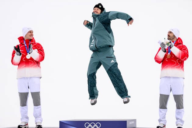 260214 Marco Odermatt of Switzerland, Lucas Pinheiro Braathen of Brazil and Loic Meillard of Switzerland on the podium after the men s alpine skiing giant slalom during day 8 of the 2026 Winter Olympics on February 14, 2026 in Bormio. Photo: Vegard Grott BILDBYRAN kod VG VG0876 bbeng alpint alpine skiing Olympic Games, Olympische Spiele, Olympia, OS olympics winter olympics os ol olympiska spel vinter-os olympiske leker milano cortina 2026 milan cortina 2026 milano cortina 2026 olympic games milano cortina 2026 winter olympic games milano cortina-os milano cortina-ol vinter-ol storslalom giant slalom storslalam guld gold *** 260214 Marco Odermatt of Switzerland, Lucas Pinheiro Braathen of Brazil and Loic Meillard of Switzerland on the podium after the men s alpine skiing giant slalom during day 8 of the 2026 Winter Olympics on February 14, 2026 in Bormio Photo Vegard Grott BILDBYRAN code VG VG0876 bbeng alpine alpine skiing olympic games olympics winter olympics os ol olympiska spel vinter os olympiske leker milano cortina 2026 milan cortina 2026 milano cortina 2026 olympic games milano cortina 2026 winter olympic games milano cortina os milano cortina ol vinter ol storslalom giant slalom storslalam gold gold  Copyright: VEGARDxGRoTT BB260214VG076
