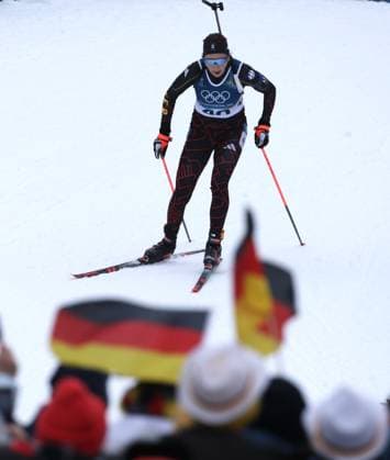 Franziska PREUSS (PREUß) (GER, SC Haag). Biathlon, 10 km Sprint der Frauen. Olympische Winterspiele 2026. 14.2.2026, in Antholz Biathlon Arena. Quelle Copyright Credit : Oryk HAIST *** Franziska PREUSS PREUß GER, SC Haag Biathlon, Womens 10 km Sprint Olympic Winter Games 2026 14 2 2026, in Antholz Biathlon Arena Source Copyright Credit Oryk HAIST xOLY-BI-BTH05x