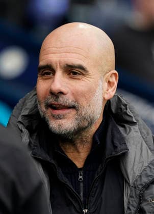 Manchester, England, 14th February 2026. Pep Guardiola coach of Manchester City during the Manchester City vs Salford City FA Cup fourth round match at the Etihad Stadium, Manchester. Picture credit should read: Andrew Yates Sportimage EDITORIAL USE ONLY. No use with unauthorised audio, video, data, fixture lists, club league logos or live services. Online in-match use limited to 120 images, no video emulation. No use in betting, games or single club league player publications. SPI_024_AY_Man_City_Salford SPI-4533-0025