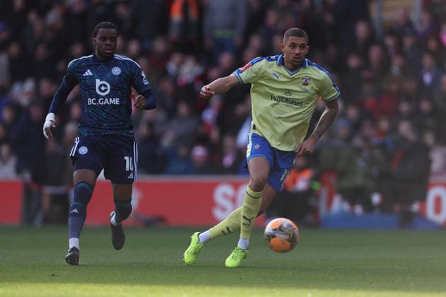 Football - 2025 2026 Emirates FA Cup - Round 4 - Southampton vs Leicester City - St Mary™s Stadium - Saturday 14th February 2026 Nathan Wood of Southampton in action the FA Cup match at St Mary™s Stadium COLORSPORT Shaun Boggust 