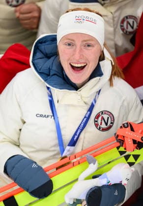 260214 Gold medalist Maren Kirkeeide of Norway celebrates after the women s biathlon 7,5 km sprint during day 8 of the 2026 Winter Olympics on February 14, 2026 in Anterselva. Photo: Jon Olav Nesvold BILDBYRAN COP 217 MB1327 skidskytte biathlon skiskyting Olympic Games, Olympische Spiele, Olympia, OS olympics winter olympics os ol olympiska spel vinter-os olympiske leker milano cortina 2026 milan cortina 2026 milano cortina 2026 olympic games milano cortina 2026 winter olympic games milano cortina-os milano cortina-ol vinter-ol 8 bbeng sprint dam kvinner women jubel Norway norge Gold guld medal medalj *** 260214 Gold medalist Maren Kirkeeide of Norway celebrates after the women s biathlon 7,5 km sprint during day 8 of the 2026 Winter Olympics on February 14, 2026 in Anterselva Photo Jon Olav Nesvold BILDBYRAN COP 217 MB1327 biathlon biathlon biathlon olympic games olympics olympics winter olympics os ol olympiska spel vinter os olympiske leker milano cortina 2026 milan cortina 2026 milano cortina 2026 olympic games milano cortina 2026 winter olympic games milano cortina os milano cortina ol vinter ol 8 bbeng sprint dam kvinner women jubel Norway norge Gold guld medal medalj  Copyright: JONxOLAVxNESVOLD BB260214JE071