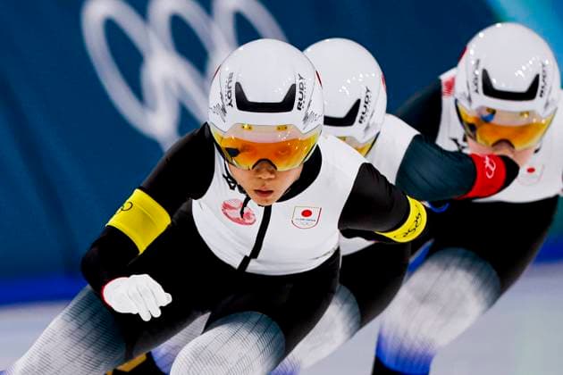 Momoka Horikawa of Japan and Ayano Sato of Japan and Miho Takagi of Japan Women s Team Pursuit Quarterfinals, Milano Cortina 2026 Winter Olympics: Day 8, Speed skating, Eisschnelllauf - Milano Cortina 2026 Winter Olympics: Day 8, Milano Speed Skating Stadium, February 14, 2026, Milan, Italy.