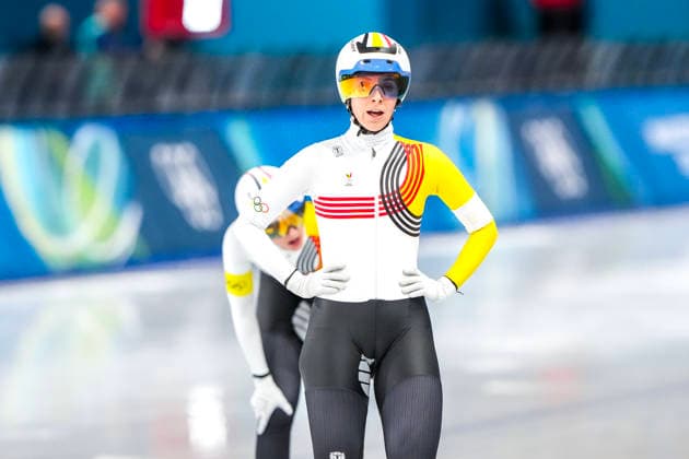 2026-02-14 - Milano Cortina 2026 Winter Olympics Speed skating, Eisschnelllauf Women s Team Pursuit MILAN, ITALY - FEBRUARY 14: Sandrine Tas of Belgium during the Speed Skating Women s Team Pursuit Quarterfinals of the Milano Cortina 2026 Winter Olympics at the Milano Speed Skating Arena on February 14, 2026 in Milan, Italy Milan Milano Speed Skating Arena Italy Content not available for redistribution in The Netherlands directly or indirectly through any third parties. Copyright: xAndrexWeeningx