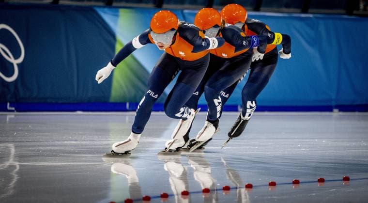 MILAN- quarterfinals of the Team Pursuit at the Olympic Games, Olympische Spiele, Olympia, OS in the women s category Joy Beune, Marijke Groenewoud and Antoinette Rijpma-De Jong will skate Milano Speed skating, Eisschnelllauf Stadium Olympic Winter games, Winterspiele,Spiele, Summer games Milan Cortina 2026 ROBIN UTRECHT ANP netherlands out - belgium out xVIxxIVx 550678483 originalFilename: 550678483.jpg