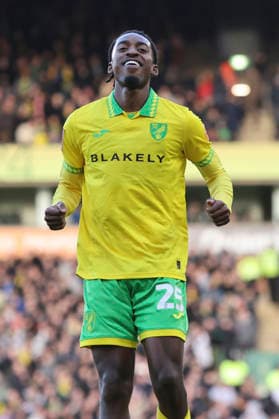 Norwich City v West Bromwich Albion Emirates FA Cup Paris Maghoma of Norwich celebrates scoring his side™s 1st goal during the Emirates FA Cup Fourth Round match at Carrow Road, Norwich 14 02 2026 Commissioned for use in Newsquest Norfolk titles only. All other titles fees apply. UK Newspapers OUT Copyright: xPaulxChestertonx FIL-22967-0082