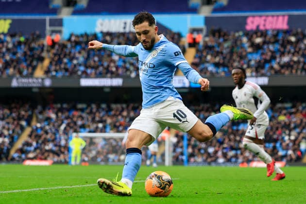 Manchester City v Salford City, FA Cup Rayan Cherki (10) of Manchester City crosses the ball during the FA Cup match between Manchester City and Salford City at the Etihad Stadium, Manchester, UK on 14 February 2026. Manchester Etihad Stadium Manchester UK Editorial use only DataCo restrictions apply See www.football-dataco.com , Copyright: xConorxMolloyx PSI-23752-0032