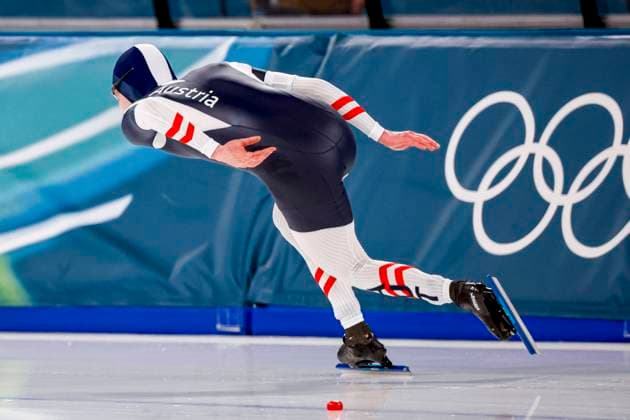 Ignaz Gschwentner of Austria Men s 500m, Milano Cortina 2026 Winter Olympics: Day 8, Speed skating, Eisschnelllauf - Milano Cortina 2026 Winter Olympics: Day 8, Milano Speed Skating Stadium, February 14, 2026, Milan, Italy.