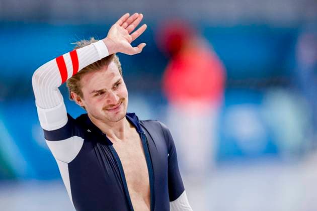 Ignaz Gschwentner of Austria wave after Men s 500m, Milano Cortina 2026 Winter Olympics: Day 8, Speed skating, Eisschnelllauf - Milano Cortina 2026 Winter Olympics: Day 8, Milano Speed Skating Stadium, February 14, 2026, Milan, Italy.