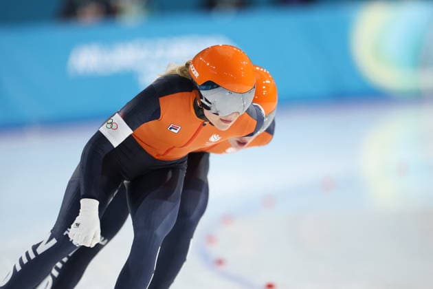Winter Olympics - Speed skating, Eisschnelllauf Women s Team Pursuit Quarterfinals Team of Netherlands compete during the Speed Skating Women s Team Pursuit quarterfinals at the Olympic Winter games, Winterspiele,Spiele, Summer games Milan Cortina 2026, on February 14, 2026, at the Milano Speed Skating Stadium, in Milan, Italy. Photo by Alexis Jumeau ABACAPRESS.COM  Copyright: xJumeauxAlexis ABACAx