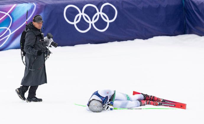 OLYMPICS - Winter Olympic Games, Olympische Spiele, Olympia, OS Milano Cortina 2026 BORMIO,ITALY,14.FEB.26 - OLYMPICS, ALPINE SKIING - Winter Olympic Games Milano Cortina 2026, giant slalom, men. Image shows Lucas Pinheiro Braathen (BRA).  GEPAxpictures xWolfgangxGrebien