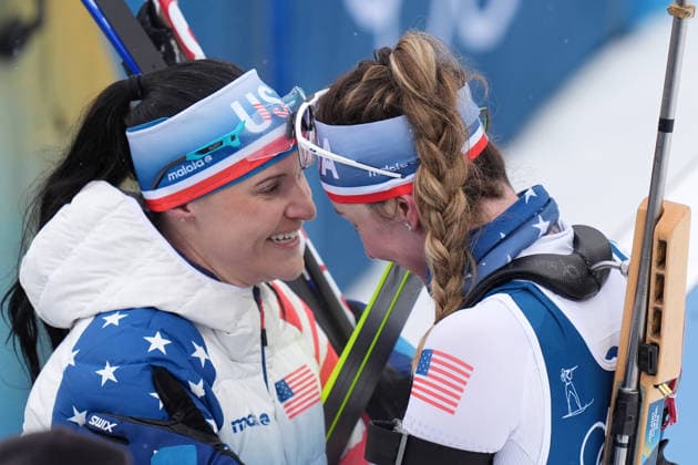 USA ™s athletes during Biathlon Women s 7,5 km Individual at Antholz-Anterselva Biathlon Arena at the Milano Cortina 2026 Winter Olympics, in Anterselva (Italy) February 14 , 2026 (Spada LaPresse)  Copyright: xSpada LaPressex
