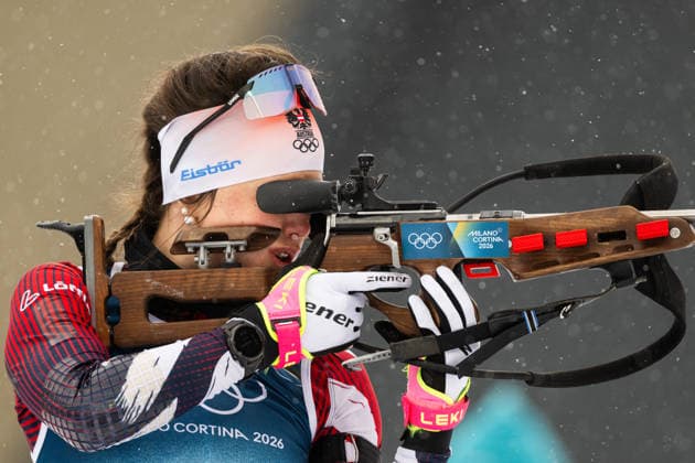260214 Anna Andexer of Austria during zeroing ahead of women s biathlon 7,5 km sprint during day 8 of the 2026 Winter Olympics on February 14, 2026 in Anterselva. Photo: Mathias Bergeld BILDBYRAN kod MB MB1327 skidskytte biathlon skiskyting Olympic Games, Olympische Spiele, Olympia, OS olympics winter olympics os ol olympiska spel vinter-os olympiske leker milano cortina 2026 milan cortina 2026 milano cortina 2026 olympic games milano cortina 2026 winter olympic games milano cortina-os milano cortina-ol vinter-ol 8 bbeng sprint dam kvinner women österrike *** 260214 Anna Andexer of Austria during zeroing ahead of women s biathlon 7,5 km sprint during day 8 of the 2026 Winter Olympics on February 14, 2026 in Anterselva Photo Mathias Bergeld BILDBYRAN code MB MB1327 biathlon biathlon olympic games olympics olympics winter olympics os ol olympiska spel vinter os olympiske leker milano cortina 2026 milan cortina 2026 milano cortina 2026 olympic games milano cortina 2026 winter olympic games milano cortina os milano cortina ol vinter ol 8 bbeng sprint dam kvinner women österrike  Copyright: MATHIASxBERGELD BB260214MB053