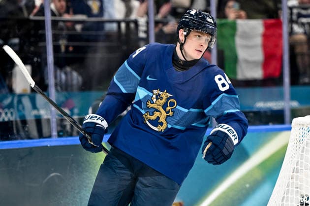 14 02 2026, Milano, Santa Giulia Ice hockey, Eishockey Arena, Winter Olympics: Finland - Italy (Ice Hockey), Kaapo Kakko of Finland celebrate a goal Milano Santa Giulia Ice Hockey Arena Lombardy Italy *** 14 02 2026, Milano, Santa Giulia Ice Hockey Arena, Winter Olympics Finland Italy Ice Hockey , Kaapo Kakko of Finland celebrate a goal Milano Santa Giulia Ice Hockey Arena Lombardy Italy Copyright: xJustPictures.ch AndreaxBrancax jp-en-AnBr-AB-AAB_921814022026