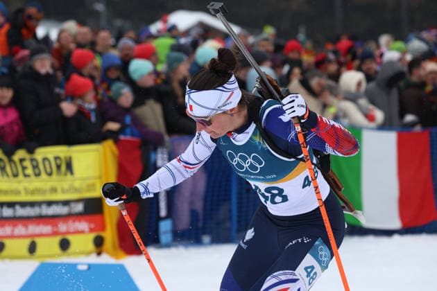 Olympic Games, Olympische Spiele, Olympia, OS Milan Cortina 2026, Biathlon Women s 7.5km Sprint, Julia Simon (FRA), Anterselva, Italy, February 14, 2026. Photo Felice Calabro  Copyright: xFelicexCalabro x xipa-agency.netx xFELICExCALABRO x IPA_Agency_IPA71496610