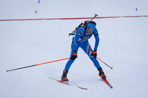 Antholz, Italien 14. Februar 2026: Biathlon Sprint Frauen 7,5 km - Olympia 2026 Im Bild: Dorothea Wierer (ITA) im Zielbereich. Anterselva Biathlon Arena *** Antholz, Italy 14 February 2026 Biathlon Sprint Women 7.5 km Olympia 2026 In the picture Dorothea Wierer ITA in the finish area Anterselva Biathlon Arena Copyright: xFotostandx xHettichx