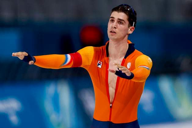 Jenning de Boo of the Netherlands looks on after Men s 500m, Milano Cortina 2026 Winter Olympics: Day 8, Speed skating, Eisschnelllauf - Milano Cortina 2026 Winter Olympics: Day 8, Milano Speed Skating Stadium, February 14, 2026, Milan, Italy.