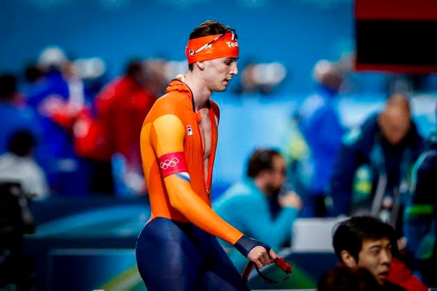 Jenning de Boo of the Netherlands looks on after Men s 500m, Milano Cortina 2026 Winter Olympics: Day 8, Speed skating, Eisschnelllauf - Milano Cortina 2026 Winter Olympics: Day 8, Milano Speed Skating Stadium, February 14, 2026, Milan, Italy.