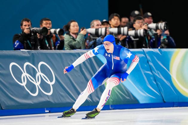 2026-02-14 - Milano Cortina 2026 Winter Olympics 500m Men MILAN, ITALY - FEBRUARY 14: Jordan Stolz of United States of America during the 500m Men of the Milano Cortina 2026 Winter Olympics at the Milano Speed skating, Eisschnelllauf Arena on February 14, 2026 in Milan, Italy Milan Milano Speed Skating Arena Italy Content not available for redistribution in The Netherlands directly or indirectly through any third parties. Copyright: xAndrexWeeningx