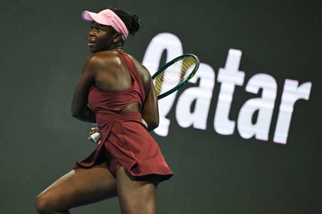 Qatar TotalEnergies Open 2026 - Singles Final DOHA, QATAR FEBRUARY 14: Victoria Mboko of Canada against Karolina Muchova of the Czech Republic competes in the singles final on Day Seven of the Qatar TotalEnergies Open, part of the Hologic WTA, Tennis Damen Tour, at the Khalifa International Tennis and Squash Complex on February 14, 2026 in Doha, Qatar. Doha Qatar  Copyright: xArturxWidakx originalFilename:widak-qatartot260214_npjGr.jpg