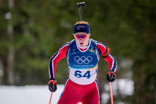 Winter Olympics in Milan Cortina 2026 Anterselva, Italy 20260214. Gold medal winner Maren Kirkeeide in the women s 7.5 km sprint in biathlon during the Winter Olympics in Milan Cortina 2026. Photo: Heiko Junge NTB Anterselva Italy EDITORIAL USE ONLY. RESTRICTED USE FOR BETTING COMPANIES Ref:_SPOg5z0ZKhT32g.jpg *** Winter Olympics in Milan Cortina 2026 Anterselva, Italy 20260214 Gold medal winner Maren Kirkeeide in the women s 7 5 km sprint in biathlon during the Winter Olympics in Milan Cortina 2026 Photo Heiko Junge NTB Anterselva Italy EDITORIAL USE ONLY RESTRICTED USE FOR BETTING COMPANIES  Copyright: xHeikoxJungex xNTBx