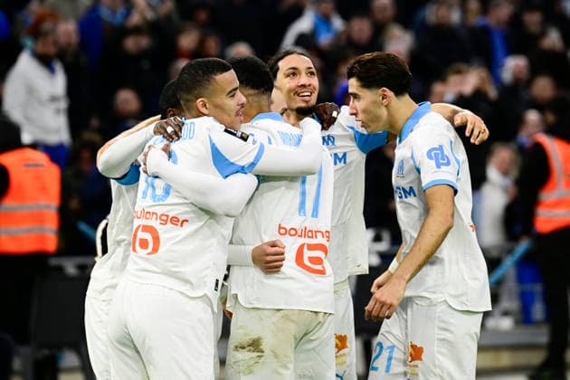 FOOTBALL : Olympique de Marseille VS RC Strasbourg Alsace - Ligue 1 McDonald s - 14 02 2026 Joy OM - But Amine Gouri - Ligue 1 McDonald™s match between Olympique de Marseille and RC Strasbourg Alsace on February 14, 2026 at the Orange Velodrome Stadium in Marseille. MarseilleFrance  Copyright: xWilliamxCannarellax