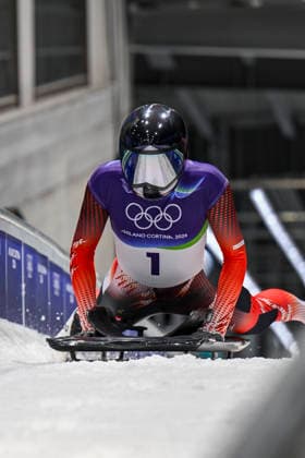 OLYMPICS - Winter Olympic Games, Olympische Spiele, Olympia, OS Milano Cortina 2026 CORTINA D AMPEZZO,ITALY,14.FEB.26 - OLYMPICS, SKELETON - Winter Olympic Games Milano Cortina 2026, women. Image shows Janine Flock (AUT).  GEPAxpictures xAlexanderxSolc