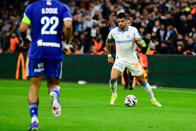 FOOTBALL : Olympique de Marseille VS RC Strasbourg Alsace - Ligue 1 McDonald s - 14 02 2026 Emerson (OM) - Ligue 1 McDonald™s match between Olympique de Marseille and RC Strasbourg Alsace on February 14, 2026 at the Orange Velodrome Stadium in Marseille. MarseilleFrance  Copyright: xWilliamxCannarellax