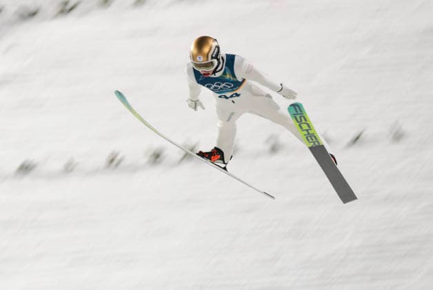 OLYMPICS - Winter Olympic Games, Olympische Spiele, Olympia, OS Milano Cortina 2026 PREDAZZO,ITALY,14.FEB.26 - OLYMPICS, Ski jumping, Skispringen, Ski, nordisch - Winter Olympic Games Milano Cortina 2026, large hill, men. Image shows Jan Hoerl (AUT).  GEPAxpictures xMatthiasxTrinkl