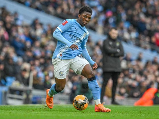 Manchester City v Salford City Emirates FA Cup Ryan McAidoo of Manchester City during the Emirates FA Cup Fourth Round match at the Etihad Stadium, Manchester 14 02 2026 UK Newspapers OUT Copyright: xKarlxVallantinex FIL-22981-0054
