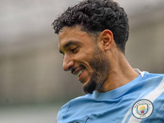 Manchester City v Salford City Emirates FA Cup Omar Marmoush of Manchester City during the Emirates FA Cup Fourth Round match at the Etihad Stadium, Manchester 14 02 2026 UK Newspapers OUT Copyright: xKarlxVallantinex FIL-22981-0056