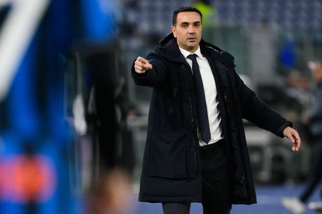Raffaele Palladino, head coach of Atalanta BC ,reacts during the Serie A 2025 2026 football match between SS Lazio and Atalanta BC at Stadio Olimpico in Rome (Italy), February 14, 2026. AndreaxStaccioli