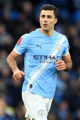 14th February 2026; Etihad Stadium, Manchester, Lancashire, England; FA Cup Football, Manchester City versus Salford City ; Rodri of Manchester City  DavidxBlunsden Content restricted for UK based newspaper