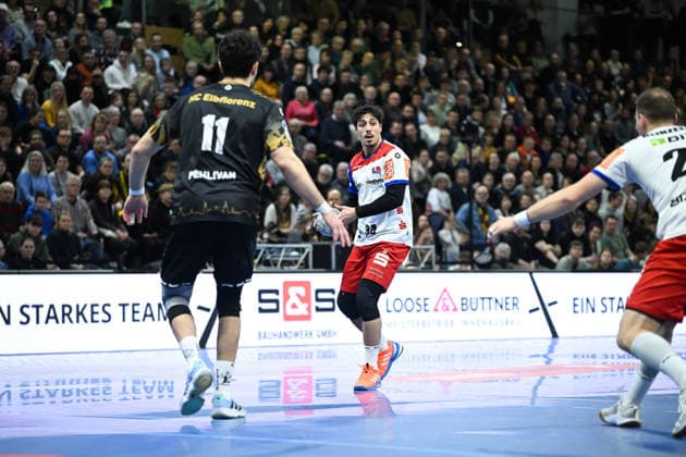 Yonatan Dayan (HBW Balingen-Weilstetten, 34) HC Elbflorenz 2006 vs. HBW Balingen-Weilstetten, 2. Handball Bundesliga Herren, Spielzeit 2025 2026, 14.02.2026 HC Elbflorenz 2006 vs. HBW Balingen-Weilstetten, 2. Handball Bundesliga Herren, Spielzeit 2025 2026, 14.02.2026 Dresden Copyright: xEibner-Pressefoto xHoepnerx EP_PHR