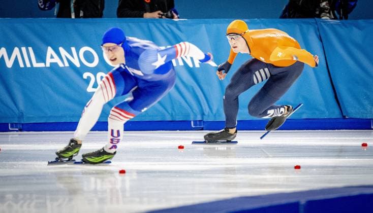MILAN - Jenning de Boo won his second silver medal in the 500 meters at the Olympic Games, Olympische Spiele, Olympia, OS Action in the men s 500-meter long track Speed skating, Eisschnelllauf final at Milano Speed Skating Stadium, Milan Cortina 2026 Olympic Winter games, Winterspiele,Spiele, Summer games ROBIN UTRECHT ANP netherlands out - belgium out xVIxxIVx 550688619 originalFilename: 550688619.jpg