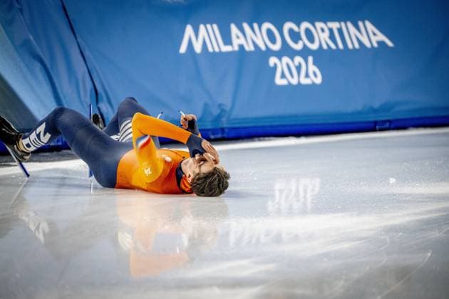 MILAN - Jenning de Boo won his second silver medal in the 500 meters at the Olympic Games, Olympische Spiele, Olympia, OS Action in the men s 500-meter long track Speed skating, Eisschnelllauf final at Milano Speed Skating Stadium, Milan Cortina 2026 Olympic Winter games, Winterspiele,Spiele, Summer games ROBIN UTRECHT ANP netherlands out - belgium out xVIxxIVx 550688758 originalFilename: 550688758.jpg