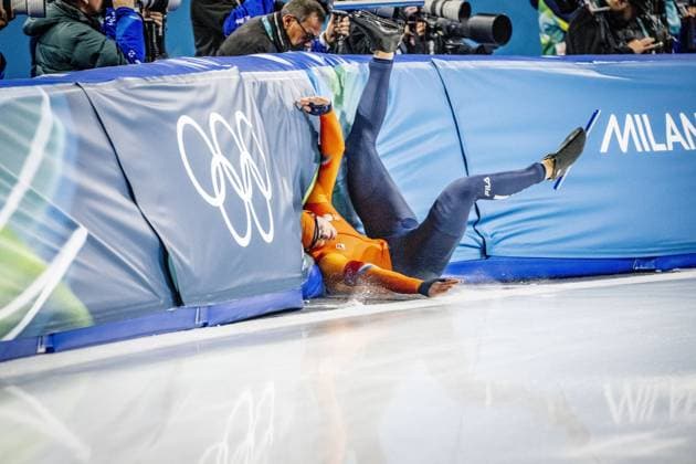 MILAN - Jenning de Boo won his second silver medal in the 500 meters at the Olympic Games, Olympische Spiele, Olympia, OS Action in the men s 500-meter long track Speed skating, Eisschnelllauf final at Milano Speed Skating Stadium, Milan Cortina 2026 Olympic Winter games, Winterspiele,Spiele, Summer games ROBIN UTRECHT ANP netherlands out - belgium out xVIxxIVx 550688772 originalFilename: 550688772.jpg