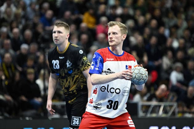 Sascha Pfattheicher (HBW Balingen-Weilstetten, 30) HC Elbflorenz 2006 vs. HBW Balingen-Weilstetten, 2. Handball Bundesliga Herren, Spielzeit 2025 2026, 14.02.2026 HC Elbflorenz 2006 vs. HBW Balingen-Weilstetten, 2. Handball Bundesliga Herren, Spielzeit 2025 2026, 14.02.2026 Dresden Copyright: xEibner-Pressefoto xHoepnerx EP_PHR